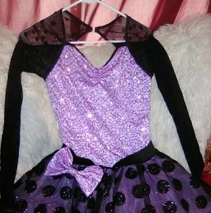 A sparkly poca-dot costume